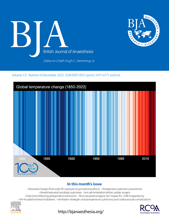 Go to journal home page - British Journal of Anaesthesia